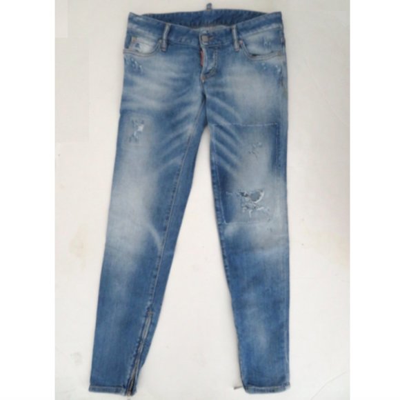 DSQUARED Denim - DSQUARED distressed jeans sz 40 ankle zips